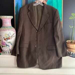 Vintage Tip Top Classics Brown Green Wool Men's Blazer 42R